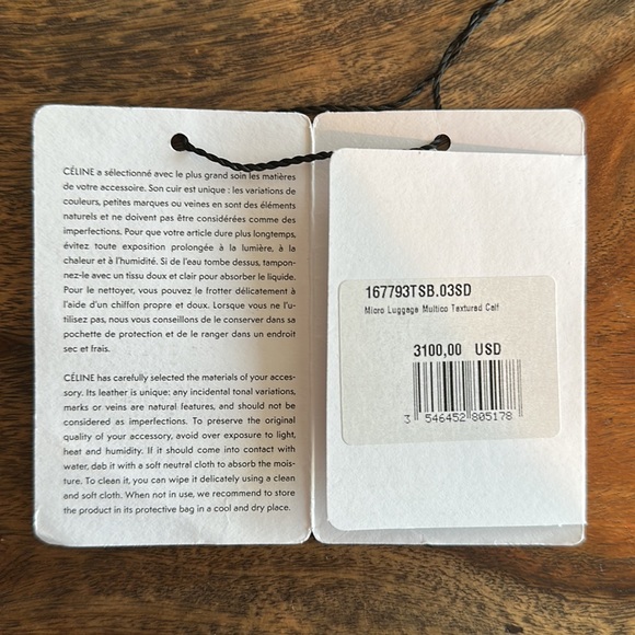 CELINE Tri-Color, Tan Calfskin Leather, Blue Suede, Black Trim, Luggage Tote Bag - Picture 9 of 11